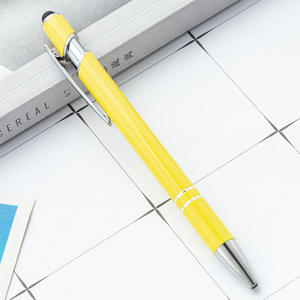 قلم حبر جاف 2 في 1 قابل للسحب مع رأس ، قلم حبر أسود معدني - Product Image 5