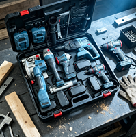 Kit d'outils électriques sans fil multifonctionnels pour le perçage, la découpe, le meulage, le fixation et les travaux d'entretien