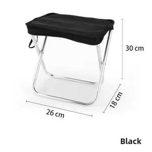 Portable Foldable Aluminum <b>Stool</b> Outdoor Camping Chair Oxford Fabric Square Design Minimalist Style Casual Use - Product Image 5