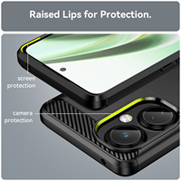 Choc Mince Brossé Texture Caoutchouc Souple Ultra Fit Flexible TPU Cas De Protection Téléphone Cas Pour Oneplus Nord N30