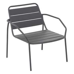 Fauteuil lounge PHUKET en acier anthracite - Product Image 1