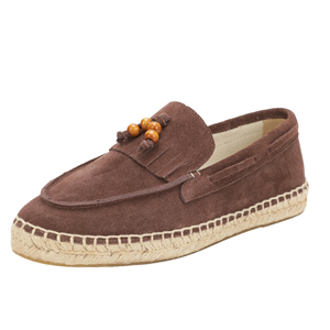 Alpargatas de Ante Marrón para Hombre al por Mayor, Mocasines con Borlas, Suela de Yute, Ligeros, Transpirables, Zapatos Planos Casuales para Verano - Product Image 1