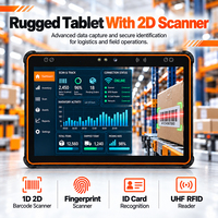 Tablette robuste avec lecteur de codes-barres 1D 2D, reconnaissance d'empreintes digitales et de cartes d'identité, lecteur RFID UHF pour la logistique d'entrepôt