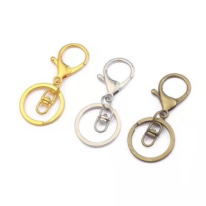 Anneau plat fendu de 30mm, fermoir pince de homard, porte-clés pivotant, boucle avec accessoires et composants de bijoux - Product Image 6