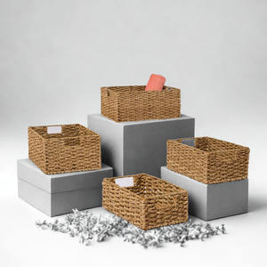 Cesta Redonda Multiusos de Seagrass con Borde Negro, Organizador de Juguetes con Asas, Proveedor Líder Global - Product Image 2