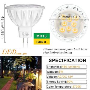 Chất lượng cao 110Lm/W CRI 90 + Dimmable LED ánh sáng tại chỗ GU10 3W 5W 7W 10W MR16 gu5.3 LED Spotlight - Product Image 2