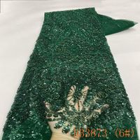 Tissu en dentelle brodée de sequins écologiques, maille perlée, luxe vintage sexy pour défilés de mode et sacs
