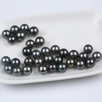 Perle de mer tatian noir, ronde et ample, qualité AA, paon noir, perles de mer tath, 6-10-11mm