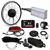 500W 750W 48V E-Bike Umbausatz mit Hinterachs-Freilauf, LCD8H Display, Nabenmotor, Elektrofahrrad-Kit für 26, 27,5, 28, 29 Zoll Räder