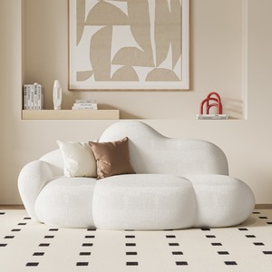 Sofá Nórdico Minimalista Estilo Crema, Cómodo y Relajante, para Sala de Estar, Hotel, Dormitorio, Apartamento - Product Image 4