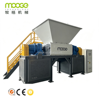 Déchiqueteuse à double arbre pour bouteilles et fûts en plastique PP, PE, HDPE, ABS, et barils creux IBC, avec contrôle automatique PLC, pour recyclage intensif