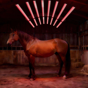 อุปกรณ์นวดบำบัดด้วยแสงอินฟราเรดสีแดงสำหรับม้า ผลิตภัณฑ์โซลาเรียมสำหรับม้า การบำบัดด้วยแสงสีแดงสำหรับหลังและลำตัวม้า - Product Image 1