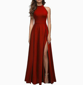 strapless open back dress Penn Dresser, Solid Brown Maple Wood, Red Paint main image 1