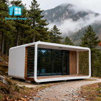 Casa Cápsula Prefabricada de Lujo de 20FT/40FT, Cabaña Tipo Apple Completamente Amueblada, Espacio Pequeño Tipo Cápsula para Glamping, Vacaciones y Residencia en Resorts