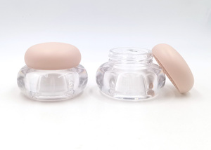 Tarro de Crema PETG Transparente de 8g con Relieve, Tapa ABS Electrochapada, Envase de Muestra para Crema Facial y Ocular, Contenedor Cosmético Vacío de Lujo - Product Image 6