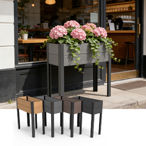 Prix Usine Nouveau Produit Lancé Bac à Légumes Surélevé en WPC Revêtement Floral Étanche 700*700*450mm Différentes Tailles <span class=keywords><strong>pour</strong></span> Jardin - Product Image 3