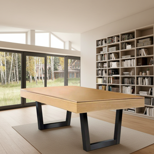 <span class=keywords><strong>Table</strong></span> de billard et de <span class=keywords><strong>snooker</strong></span> de luxe sur mesure en bois massif et cuir, <span class=keywords><strong>convertible</strong></span>, de style européen, 9 pieds - Product Image 6