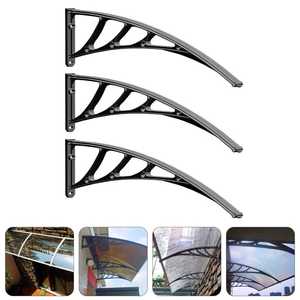 Support d'auvent de balcon extérieur 3 pièces Support de couverture de pluie Support d'auvent robuste - Product Image 6