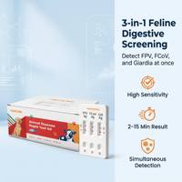 Test de diagnostic pour les problèmes gastro-intestinaux, détecte la panleucopénie féline, le coronavirus et la giardiase, kit de test rapide FPV/FCoV/GIA Ag