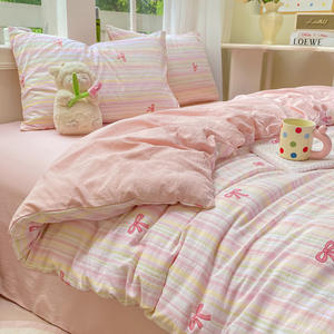 छात्र छात्रावास के पानी प्रतिरोधी ऊन भरे बिस्तर के लिए सात टुकड़े पॉलिएस्टर सांत्वना सेट का सेट - Product Image 6