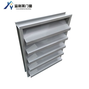 Fenêtre à persiennes horizontale moderne en alliage d'aluminium, résistante aux ouragans, étanche, ventilée, à <span class=keywords><strong>manivelle</strong></span> manuelle, antivol, pour entrepôt extérieur - Product Image 2