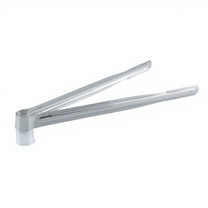 Stainless Steel Ice Tongs <b>Bar</b> <b>Tools</b> Minimalist Reusable Handle For <b>Bar</b> Use - Product Image 1
