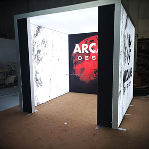 Tùy chỉnh 10x10 vải Modular không khung dẫn ánh sáng hộp hiển thị gian hàng vật liệu nhôm cho triển lãm thương mại hiển thị & bối cảnh triển lãm - Product Image 3