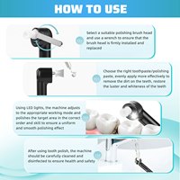 Polisseur de dents électrique et appareil de blanchiment dentaire avec 5 têtes de brosse et lumière LED