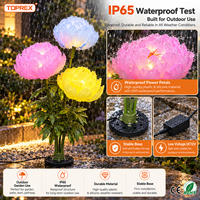 Lumière LED extérieure en forme de fleur avec pétales de pivoine artificiels, 12V DC, piquet de sol, étanche IP65, pour la décoration de jardin, de mariage et de festival