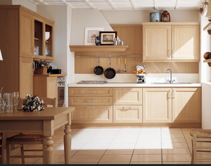 Juego de armario de cocina moderno YK Diseño de madera elegante con estética rústica funcional para una cocina elegante - Product Image 1
