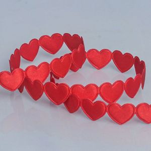 Ruban en satin de luxe en forme de cœur, taille et couleur personnalisées, 1,5 cm, 10 yards, pour mariage, Saint-Valentin, Noël, emballage cadeau, décoration - Product Image 4