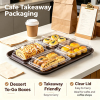 Emballage en plastique PET transparent jetable en gros au prix d'usine pour pâtisseries, gâteaux, sandwichs