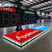 Panneau d'affichage numérique des prix du carburant pour station-service, écran LED, étanche en extérieur, télécommande RF, panneau sur pylône personnalisable
