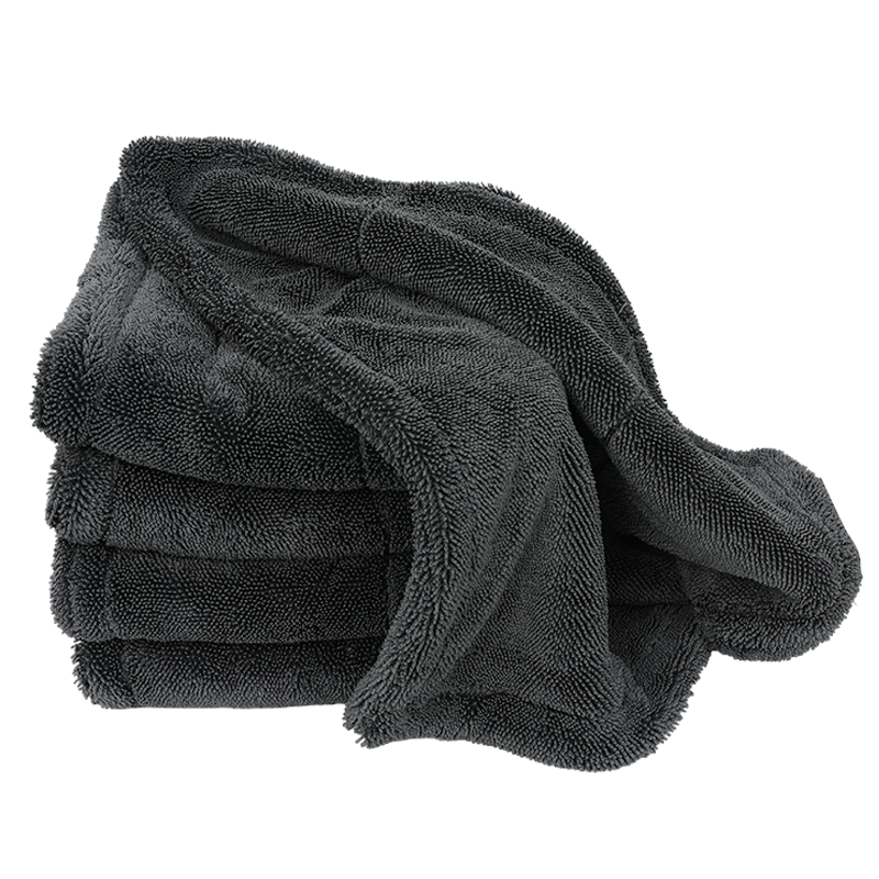 Ткань для чистки из микрофибры, 60 х90 см, 130 г/м2, двусторонняя высокоплотная скрученная петля, мягкое толстое полотенце для мойки автомобиля без царапин