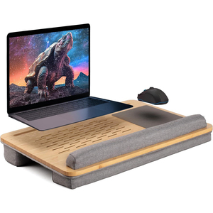 Natural Bamboo Laptop Table <strong>Desk</strong> Portable Adjustable Panel Tilt Laptop Bed Laptop <strong>Desk</strong> for Home Office Sofa - Product Image 1