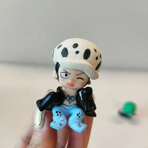 4 pièces/ensemble Figurines d'action d'anime One Piece, figurines mignonnes assises de Luffy, Zoro, Nami, Law, collections de poupées, modèles de jouets, cadeaux d'anniversaire pour filles et garçons - Product Image 6