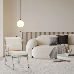 Chaise de salle à manger moderne avec boule en peluche pour animaux de compagnie pour bureau à domicile restaurants hôtels appartements chaise de salon - Product Image 3