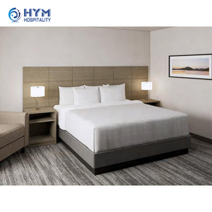 Meubles de chambre d'hôtel de style moderne en bois de chêne massif, marque <span class=keywords><strong>Hyman</strong></span>, robustes et durables, pour hôtels 3 à 5 étoiles, tailles et couleurs personnalisables - Product Image 3