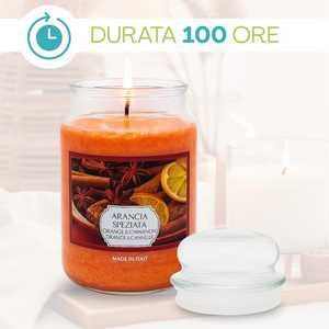 Scented Glass Jar <b>Candles</b> 510g Spiced Orange Scent 3 <b>Large</b> Jars Made In Italy - Product Image 4