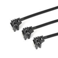 Colliers de serrage autobloquants X129 4,6*160 mm en nylon avec clip pour épaisseur de panneau 1-3 mm