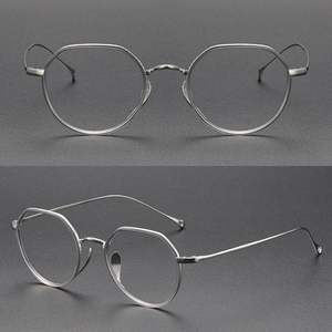 チタンフランス眼鏡眼鏡光学レンズ用明るい色フレーム眼鏡用女性ヴィンテージフレーム男性眼鏡 - Product Image 5