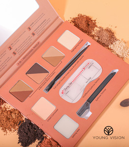 Ustom-logo profesional resistente al agua, 6 Color yebrow Stamp owder 1 Highlighter 1 Wax Row 10 Uds. - Product Image 3