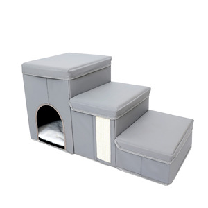 Multifunción plegable respetuoso con el medio ambiente Quadrate Pet Bed artefacto patrón sólido tela <span class=keywords><strong>perro</strong></span> escalera mecánica cinturón accesorio de almacenamiento - Product Image 5
