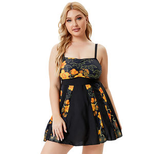 Tankini de talla grande para mujer, traje de <span class=keywords><strong>baño</strong></span> de dos piezas, de cintura alta y pecho grande - Product Image 1