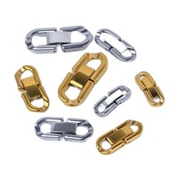 Fermoirs pliables en acier inoxydable 316 avec embouts dorés pour bracelet, composant de bijoux, fourniture artisanale, connecteur de bracelet