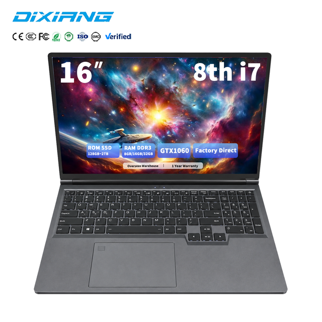Wholesale 16 Inch Gaming Laptop Intel I7 8th Gen P106 32GB 1TB SSD IPS 1920x1200 RGB Keyboard Notebook OEM Factory Windows 11