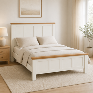 Custom <b>Bed</b> Size Classic Panel Modern White Extendable Wooden <b>Bed</b> <b>Frame</b> Queen Size <b>Platform</b> Headboard Home Hotel - Product Image 3