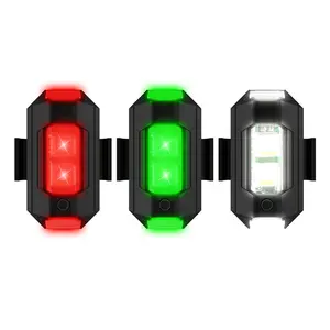 אלחוטי נטענת USB מיני LED אזהרת אות מנורת אופנוע אחורי זנב שבעה צבע Strobe אור