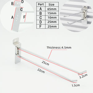 Placa de acero al carbono chapada con gancho de doble línea y etiqueta de precio - Product Image 4