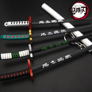 Katana japonais Demon Slayer de 15 cm en alliage, <span class=keywords><strong>sabre</strong></span> de samouraï, jouet, porte-clés épée Demon Slayer - Product Image 4